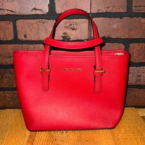 Michael Kors Outlet Jet Set Travel Extra Small XS Saffiano Leather Tote Bag